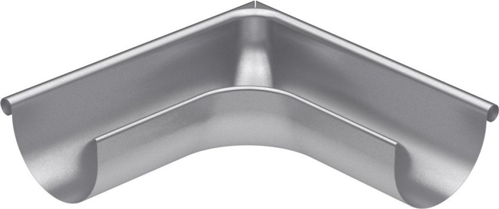 BRYZA Außen-Rinnenwinkel verzinkt Ø 150 mm, Naturzink Produktbild 