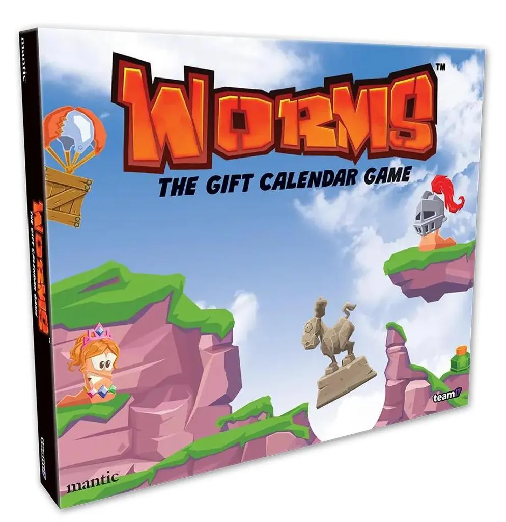 Worms Calendrier de l'Avent Jeu de Stratégie avec 24 Surprises Inédites