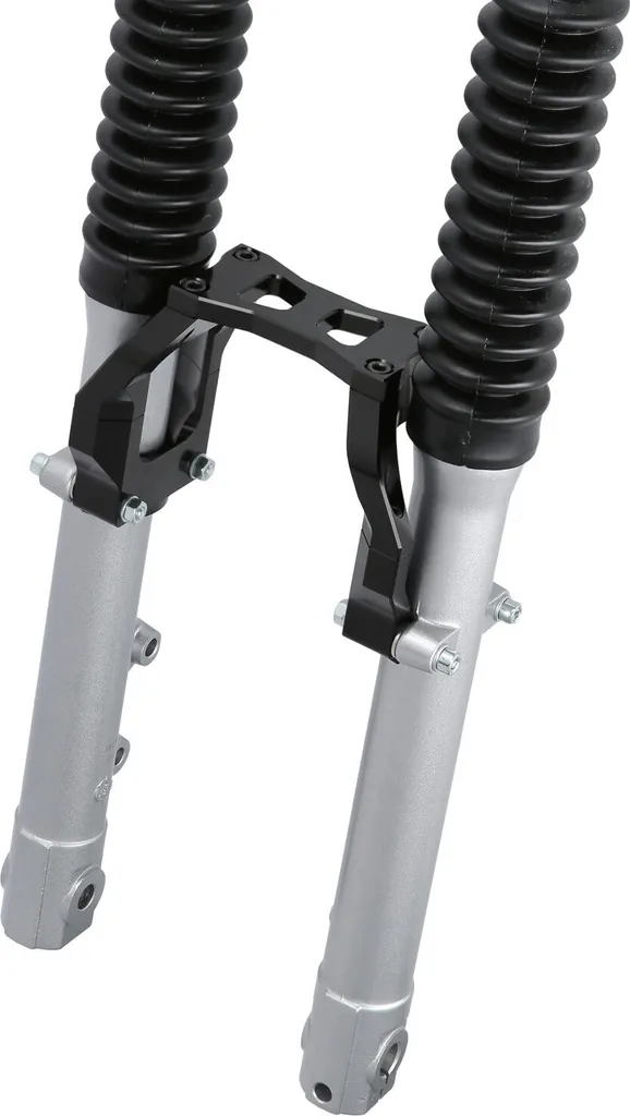Renfort de fourche aluminium CNC anodisé noir robuste pour Simson - 4
