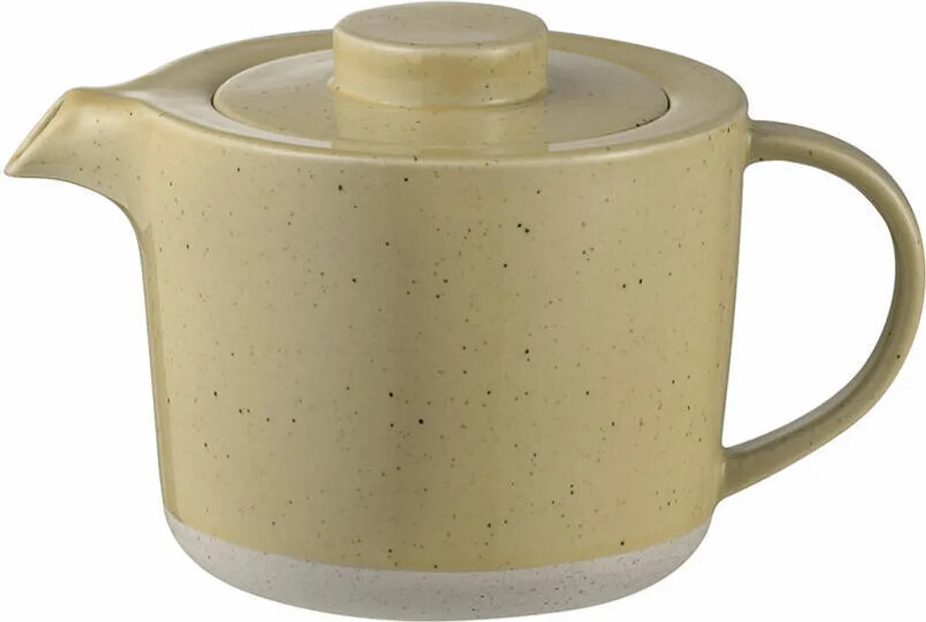 Blomus Sablo teiera, bollitore per tè, contenitore per bevande calde con filtro, gres, acciaio inox, Savannah, 1 L, 64378