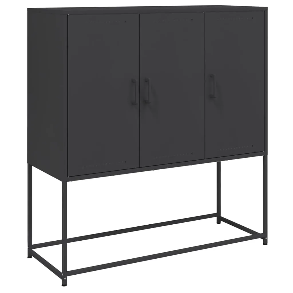 Highboard noir en métal 100,5 cm - Solution de rangement robuste acier