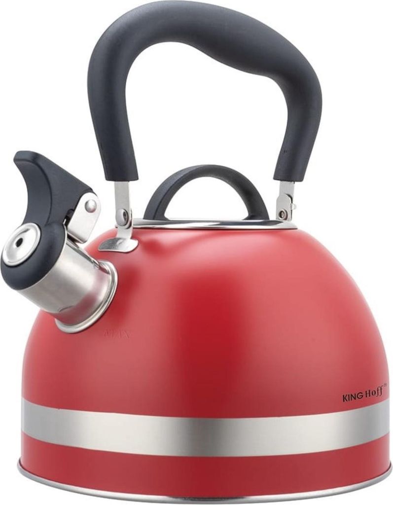 Bollitore 1,8L con fischietto Kinghoff Kh-1853 Rosso Immagine del prodotto 