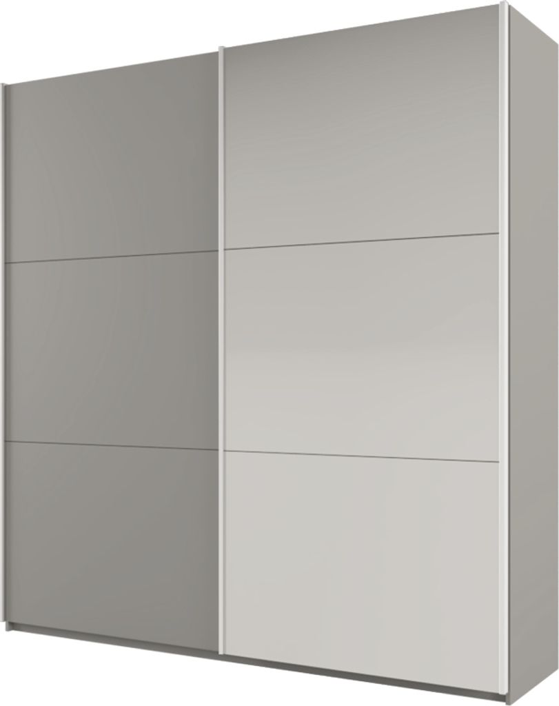 Schwebetürenschrank Katania 225, 2 Türen Kleiderschrank mit 1 Spiegel, Moderne Garderobe, Schrank in Größe: 225 x 244 x 65 cm