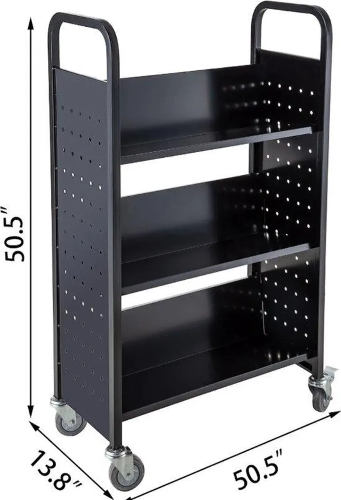Bibliothèque bois robuste de 128 cm avec étagères profondes