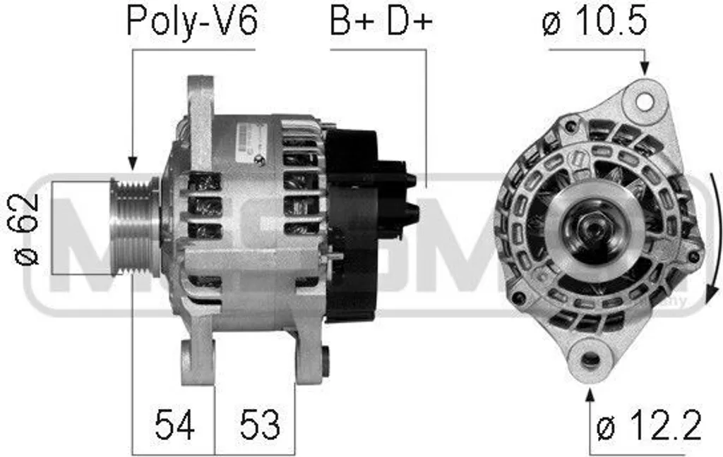 Alternateur ERA 210759A pour Alfa Romeo 147 156 et Fiat Punto OE 46412681