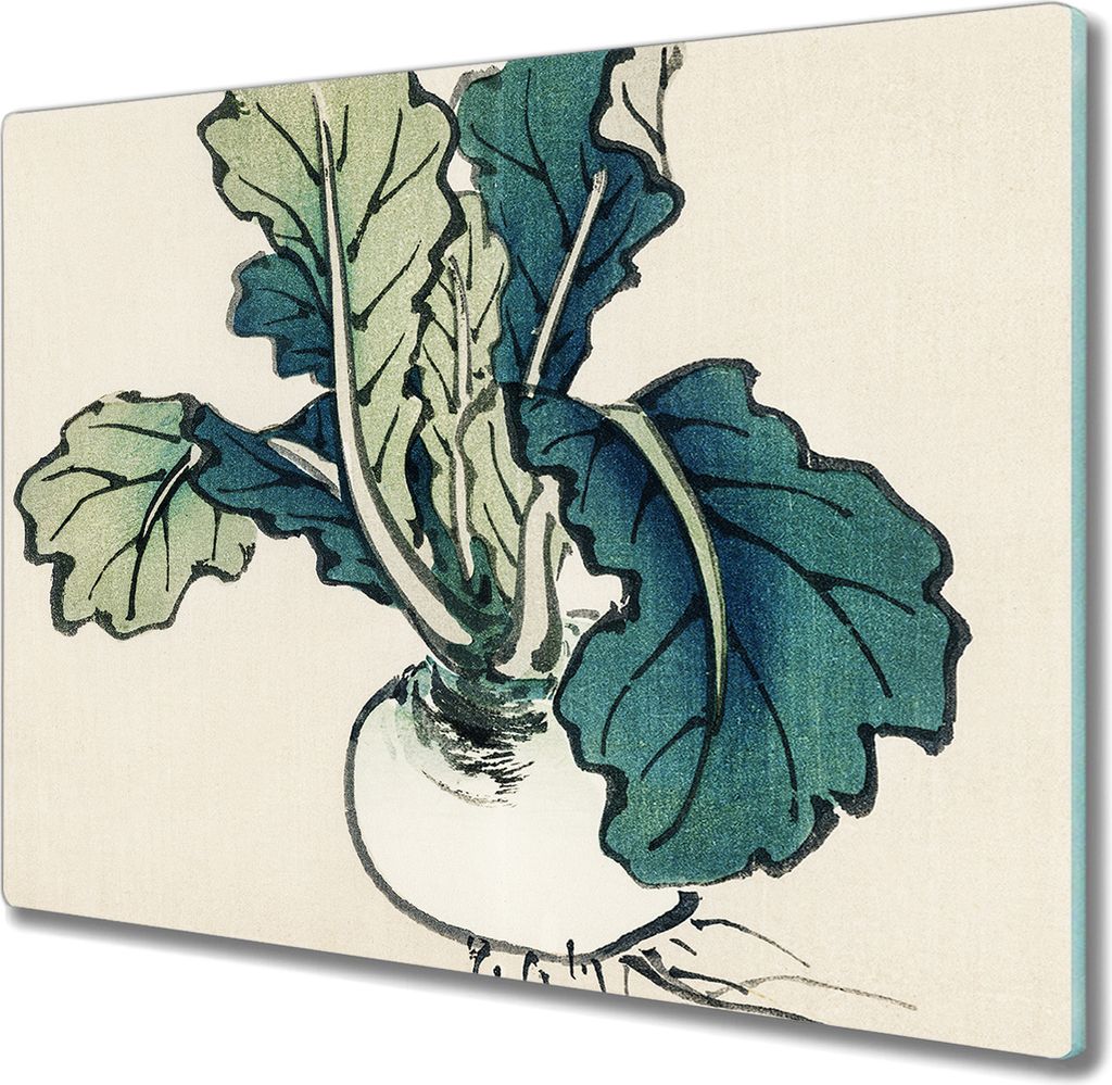 Coloray Küchenbrett Kochplattenabdeckung Hackbrett Schneidebrett Herdabdeckplatte 60x52 cm - Gemüse Zwiebel