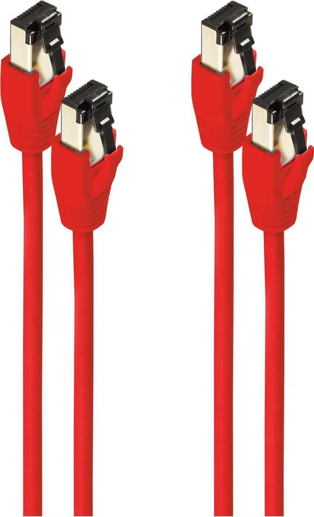 Câble Ethernet 10m rouge Cat8.1 40Gbps F/FTP shiverpeaks premium