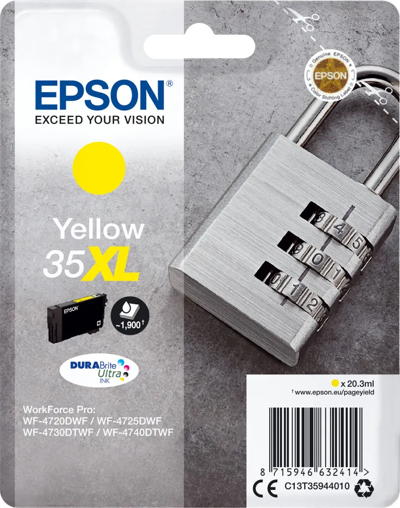 Prezzo Epson Padlock Giallo 35XL C13T35944020 - Offerta Originale