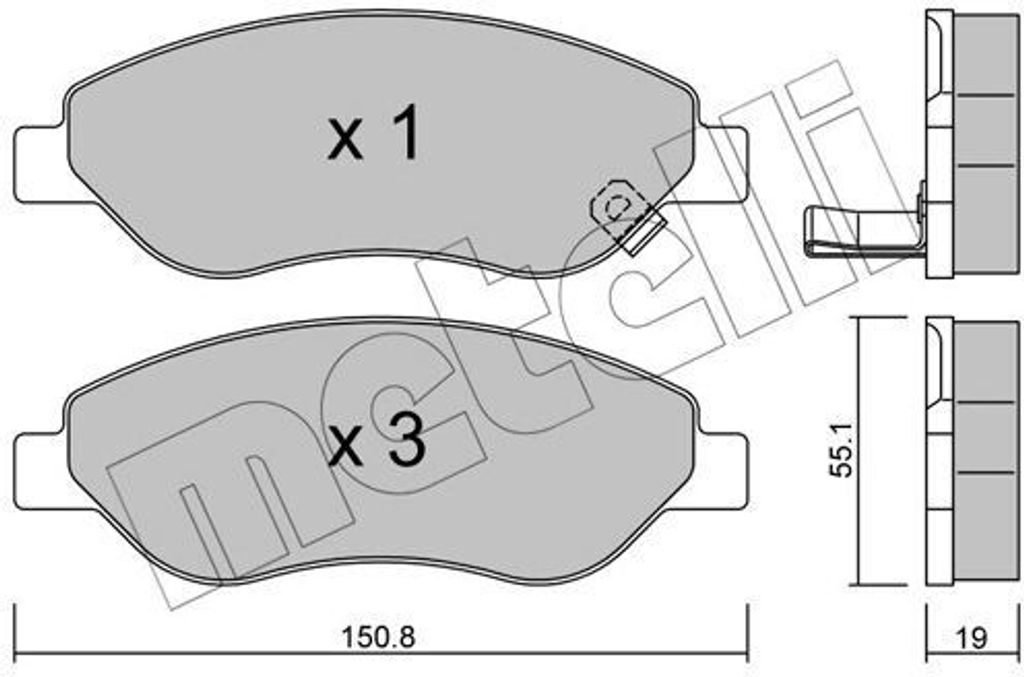 METELLI Bremsbeläge Satz Vorne Bremsklötze für OPEL Corsa D Schrägheck (S07) 22-0777-0