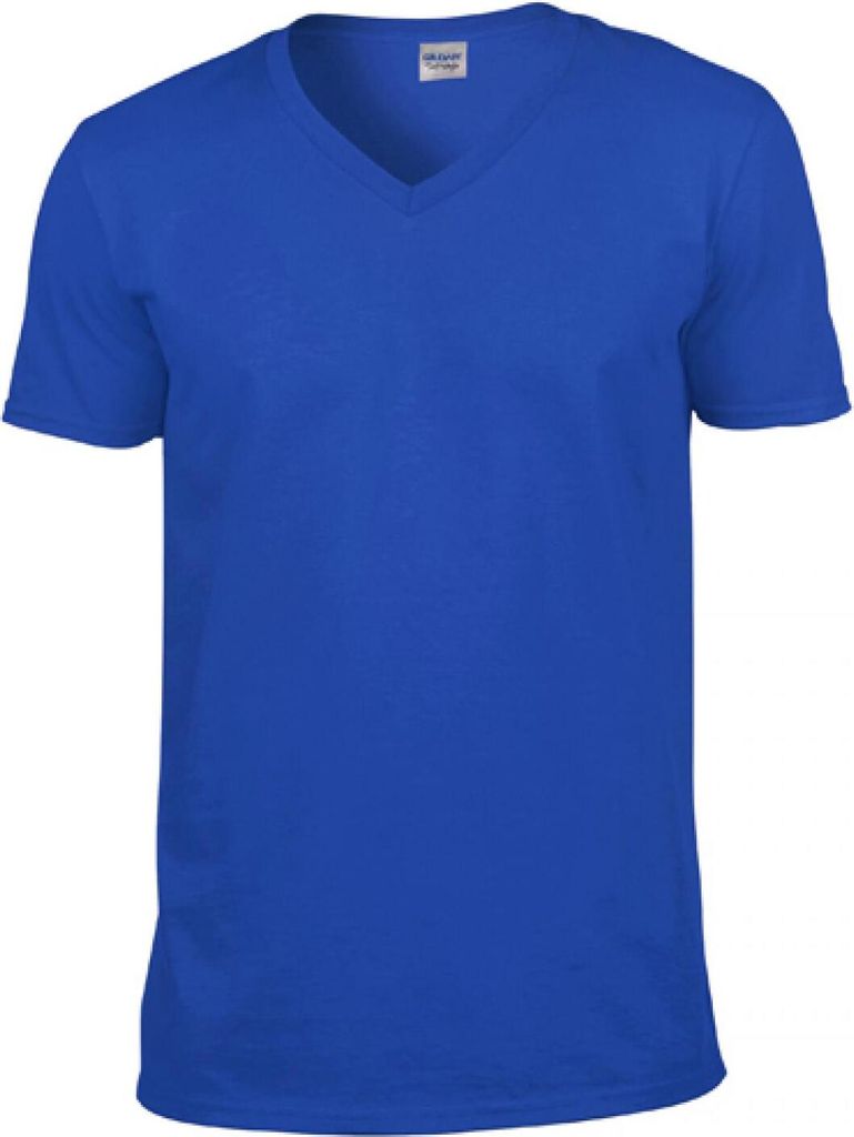 Gildan 64V00 | Softstyle V-Neck Herren T-Shirt - Farbe: Royal - Größe: L
