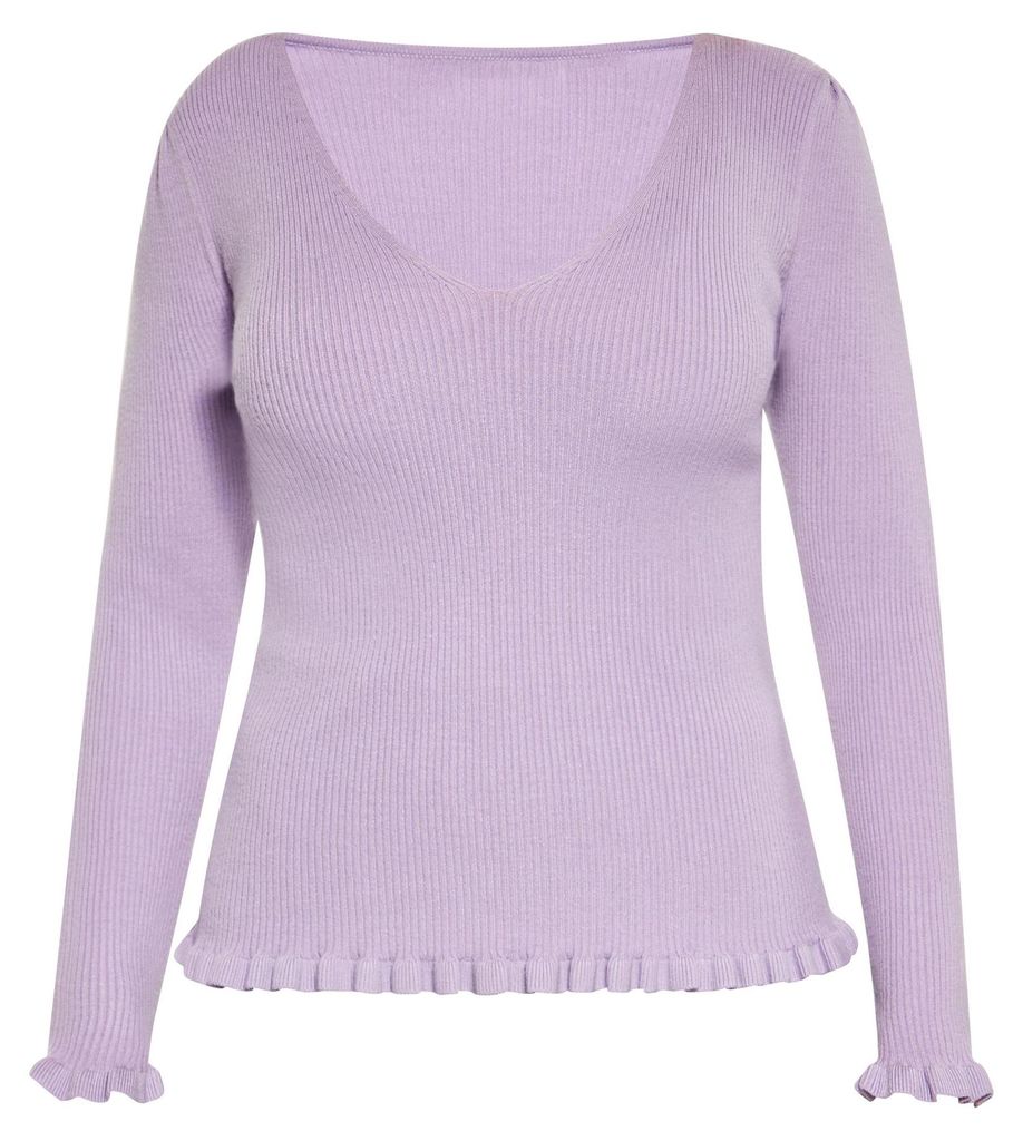 MALUBA Damen Pullover - Lila, XXL