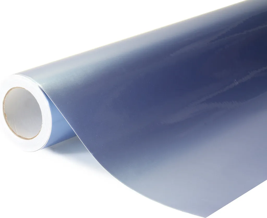 Wrapping Bleu Métallique Mist Brillant 152x1500cm Résistant et Flexible