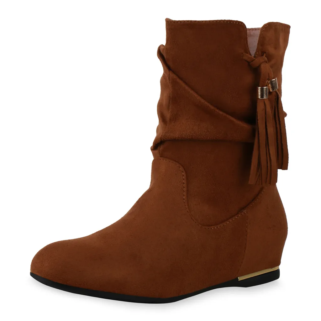 Seventyseven Lifestyle Damen Schuhe Kunstleder Stiefelette Zipper Und