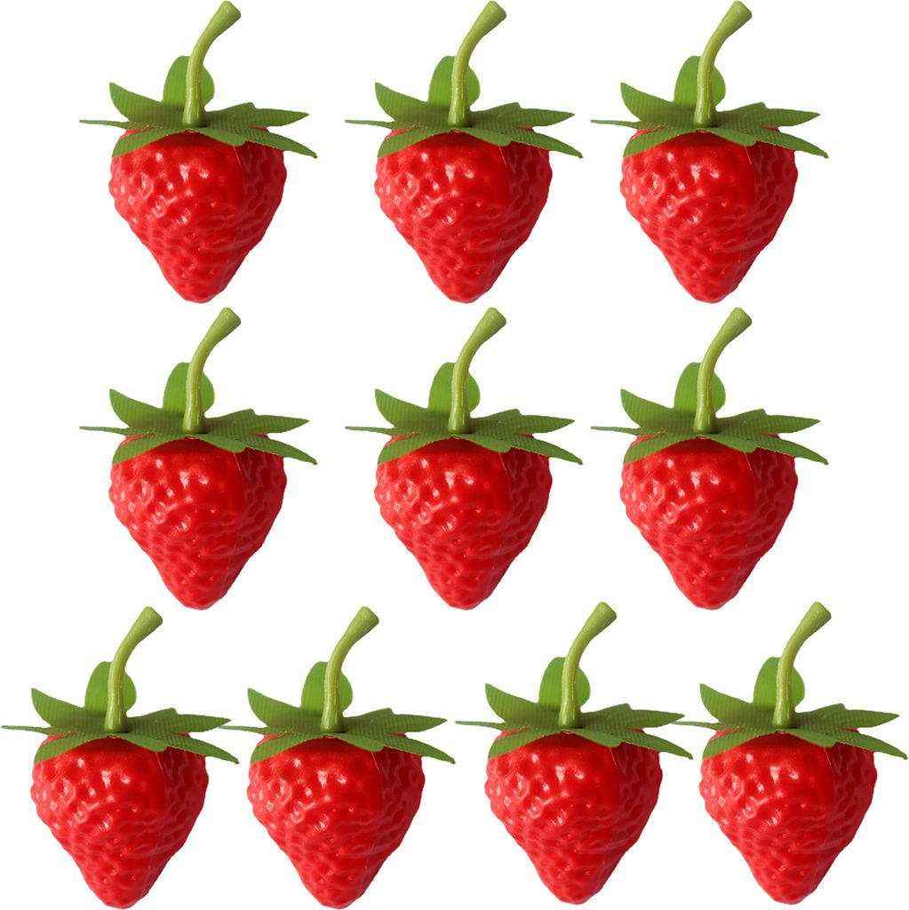 10Pcs simulierte Erdbeere lebensechte Wohnkultur helle farbige künstliche Obst Ornament Handwerk Fotografie Requisiten