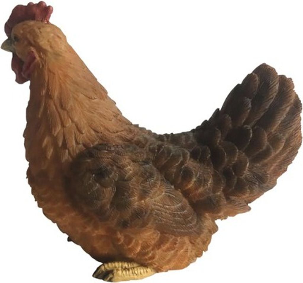 Dekofigur Lafiora Huhn 14 cm braun