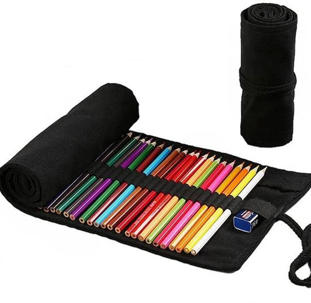 Trousse pinceaux 72 emplacements, toile haute densité et fermeture éclair