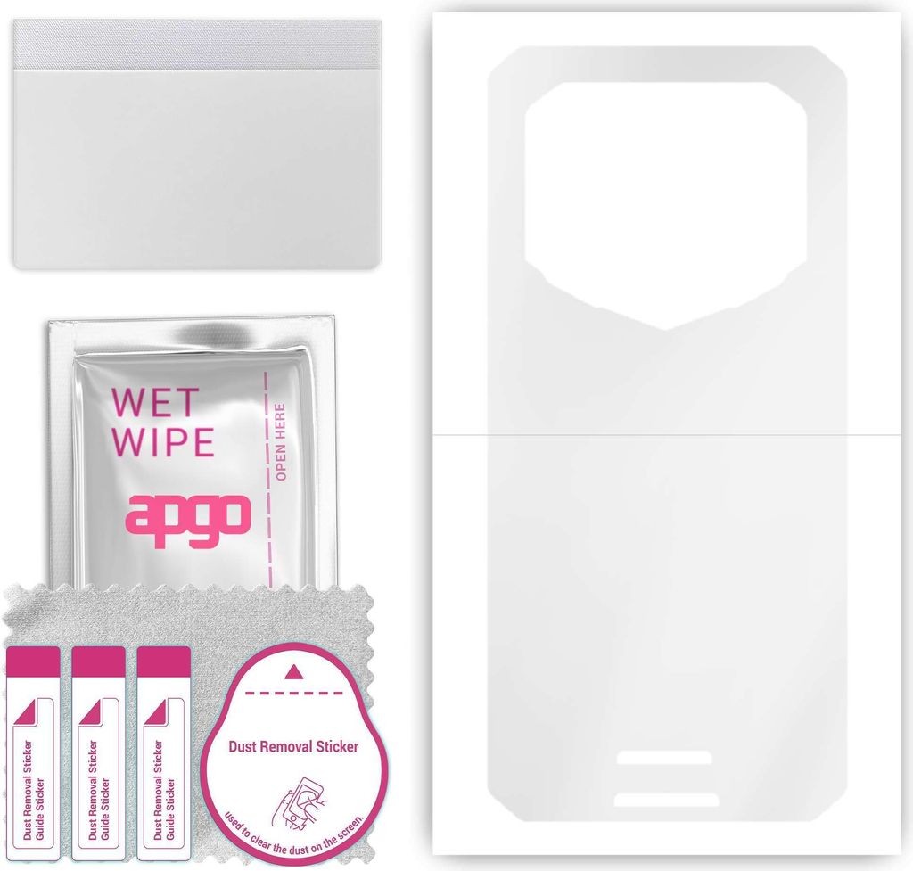 apgo Rückseite Schutzfolie, klar, kompatibel mit Oukitel WP15, Hinten Hydrogel-Displayschutzfolie mit Positionierhilfe, kratzfest, einfache Montage