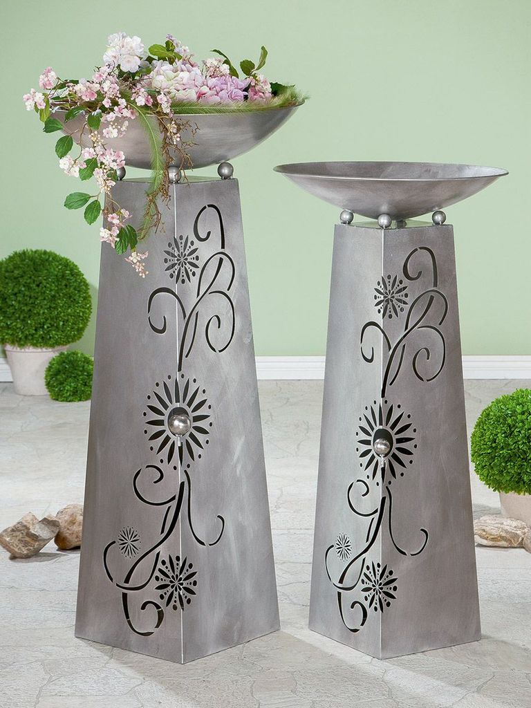 Gilde Schalenständer, "Blütenranke", Blumendesign, Metall, Immagine del prodotto 