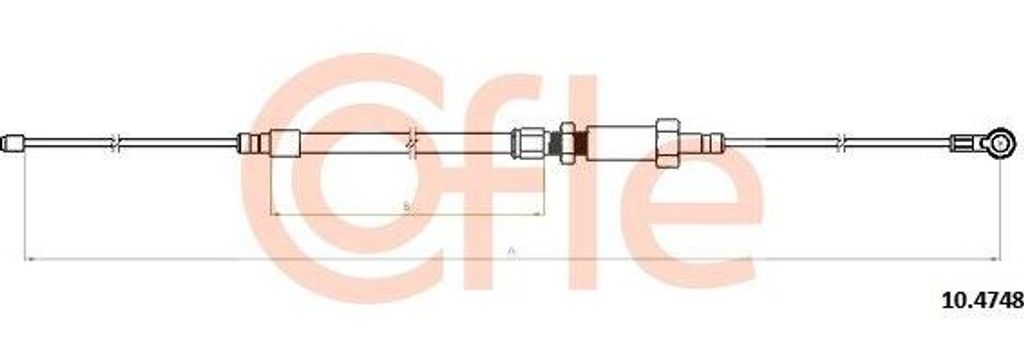 COFLE 10.4748 Seilzug, Handbremse OE 1362820080 kompatibel mit Ducato