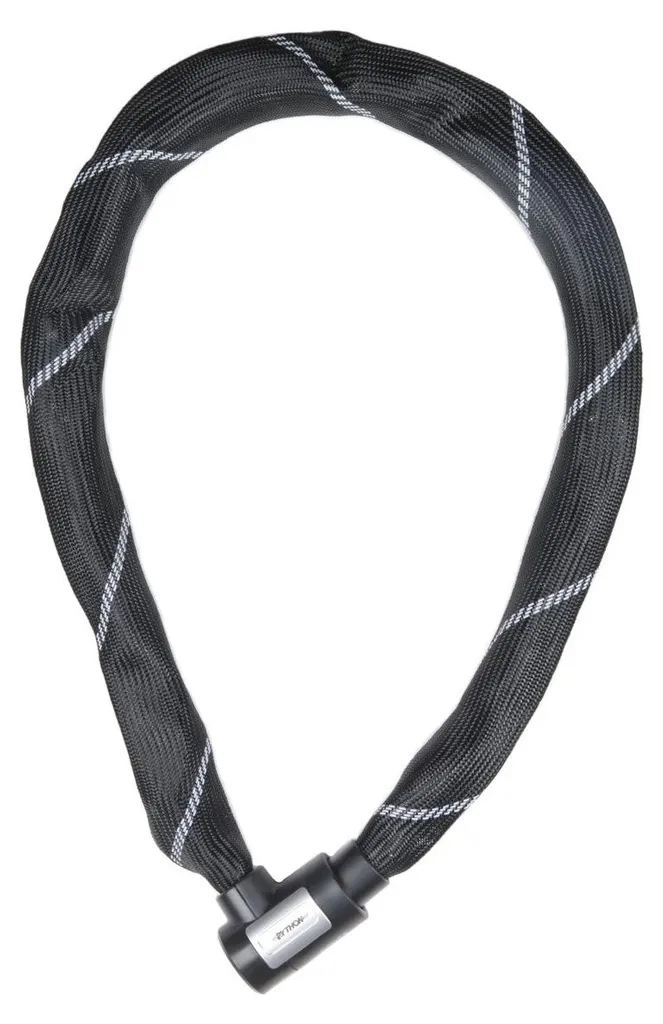 Chaîne de Sécurité Python Gaine Nylon Noir pour Moto et Mobilier Jardin