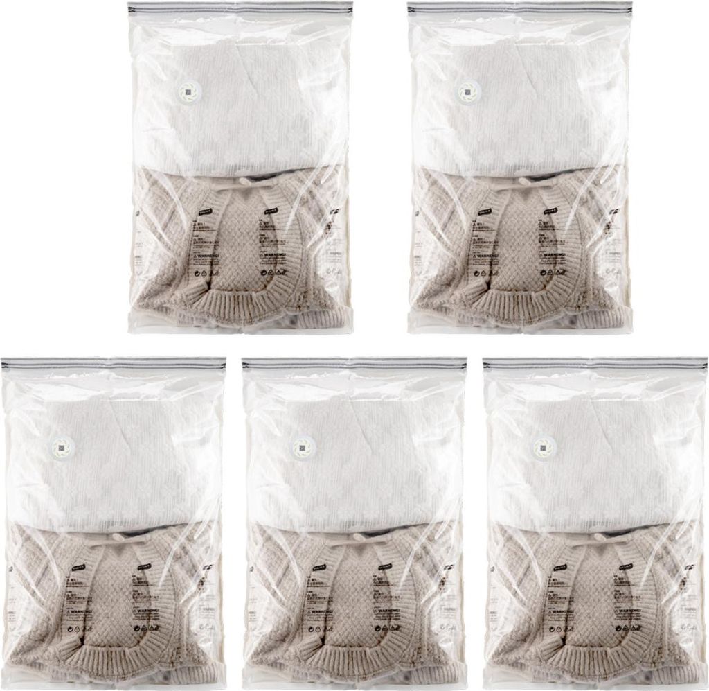 5 pieces vacuum compression bag clothing storage bag household storage organization bag without pump