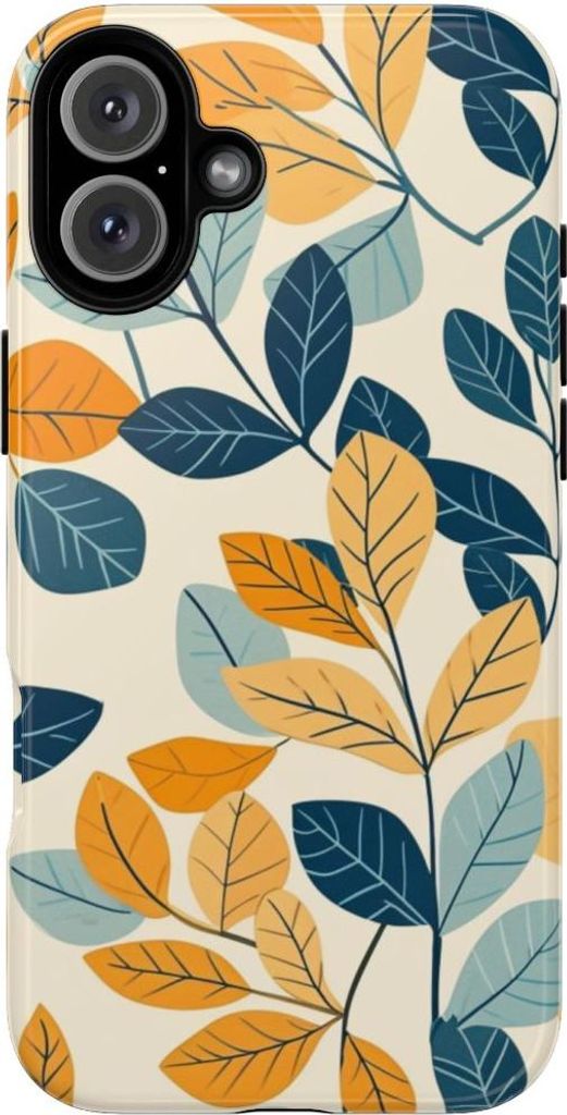 Buntes Blätter-Muster – Hülle Kompatibel mit iPhone 16 Plus
