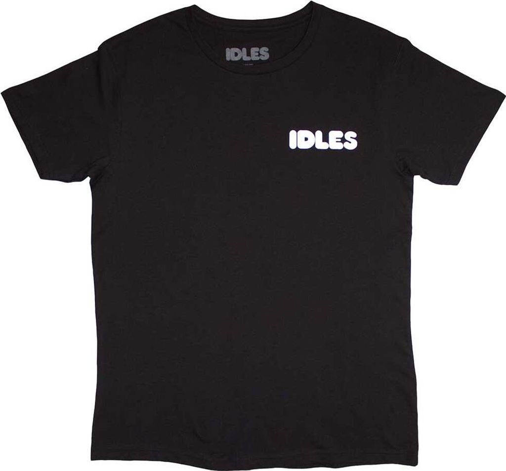 Idles - T-Shirt Rückseitiger Aufdruck für Herren/Damen Uni RO11968 (M) (Schwarz)