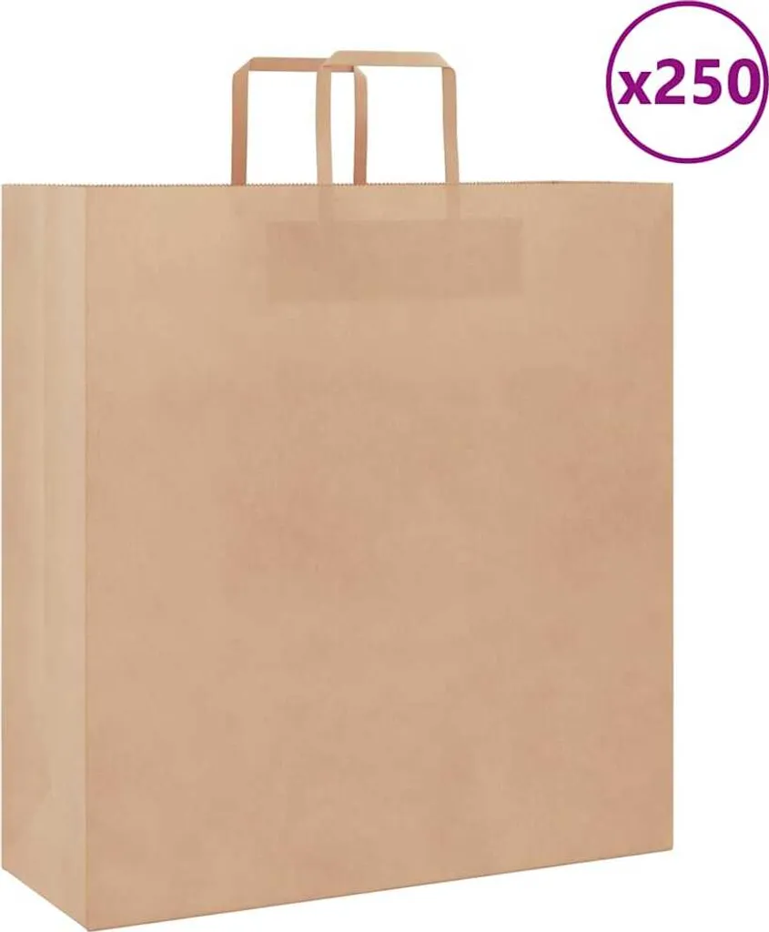 Shopper Carta Design 250 pz Marrone 45x17x48 cm per Regali ed Eventi