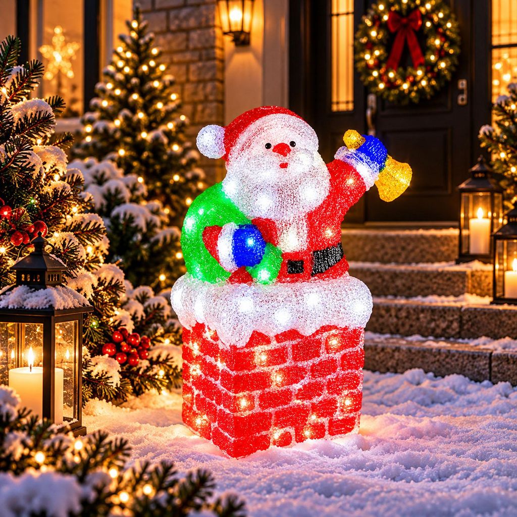 LED kerstman figuur, kerstverlichting, IP44, acryl, 80 Productafbeelding 