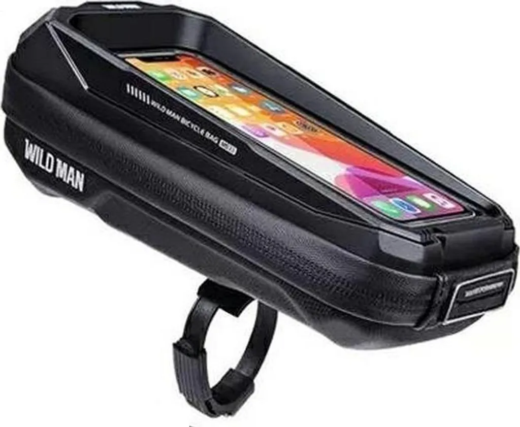 WILDMAN Borsa da viaggio per telaio bici con cerniera 0,6L (4"- 7") MS33 nero