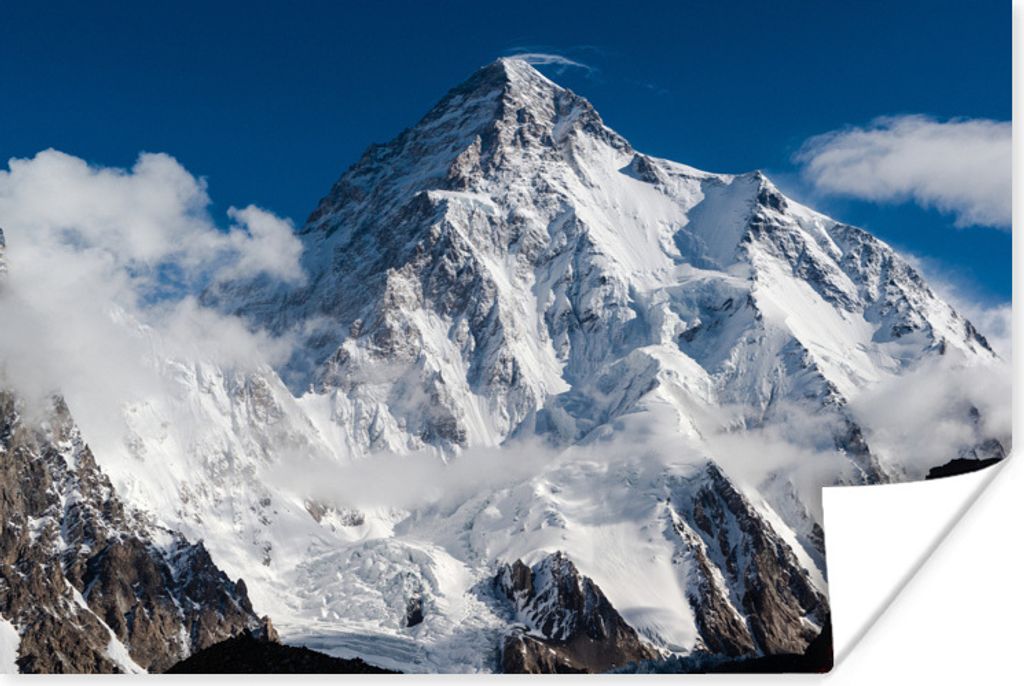 MuchoWow Poster Spitze des K2-Bergs 180x120 cm - Fotoplakat