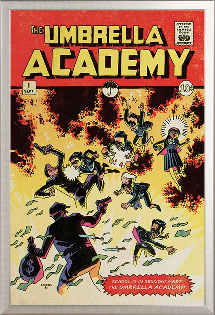 Affiche Umbrella Academy sous cadre alu Shinsuke pour une déco durable