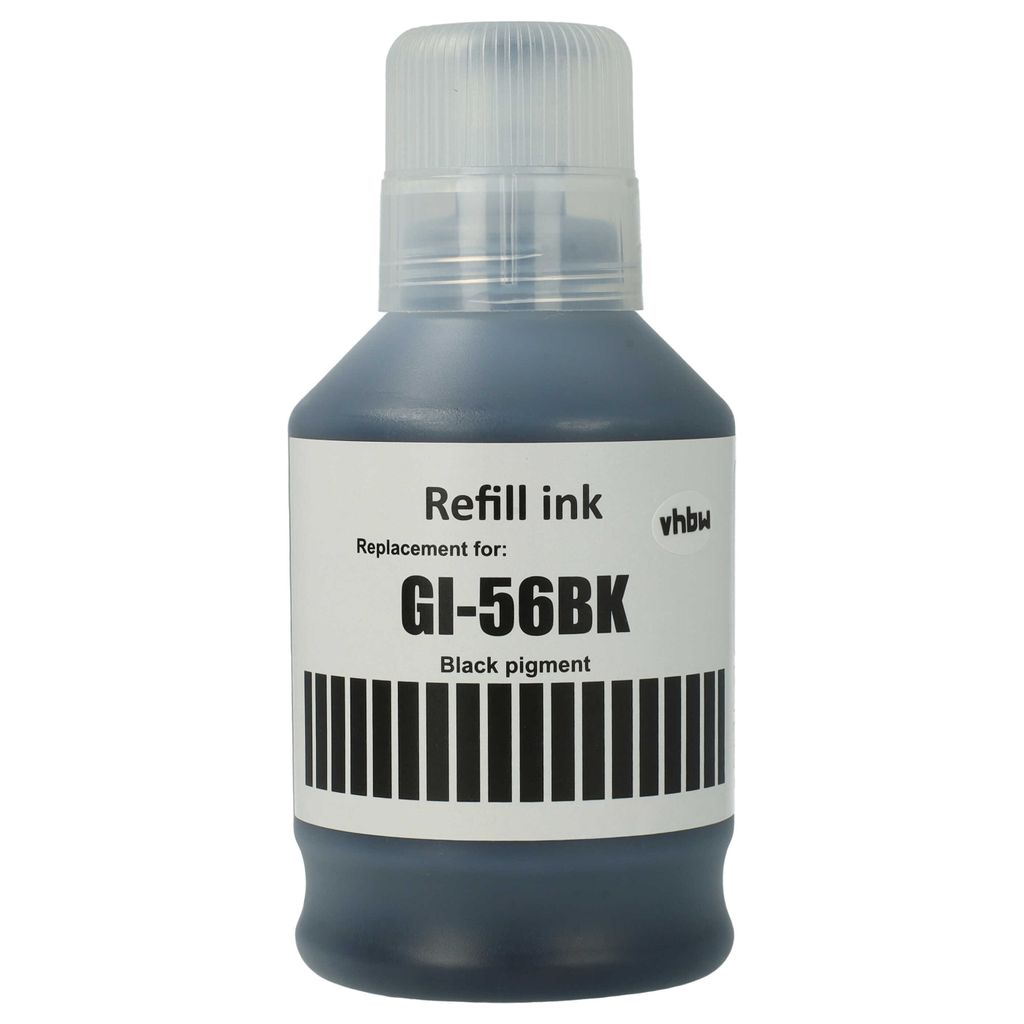 vhbw Nachfülltinte kompatibel mit Canon MAXIFY GX 7050/X, GX 7055 Drucker - Refilltinte Schwarz, Pigmentiert, 170ml