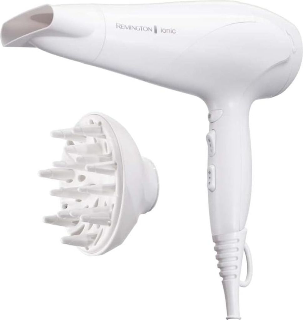 Ionen Haartrockner 2200W mit Keramik Technologie, Diffusor und Stylingdüse, 3 Heizstufen, 2 Gebläsestufen, Kaltstufe, Anti Frizz, leichter Föhn