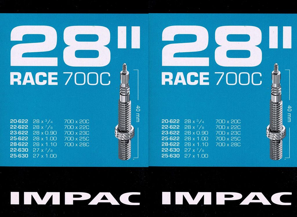 2x Rennrad Impac 28 Zoll SV Schlauch Sclaverand Produktbild 