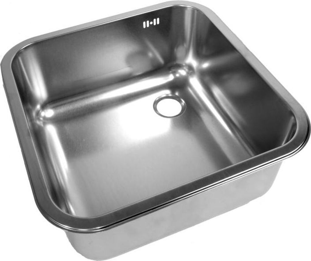 Combisteel Spülbecken aus Edelstahl mit PVC-Siphon 330x330x200mm