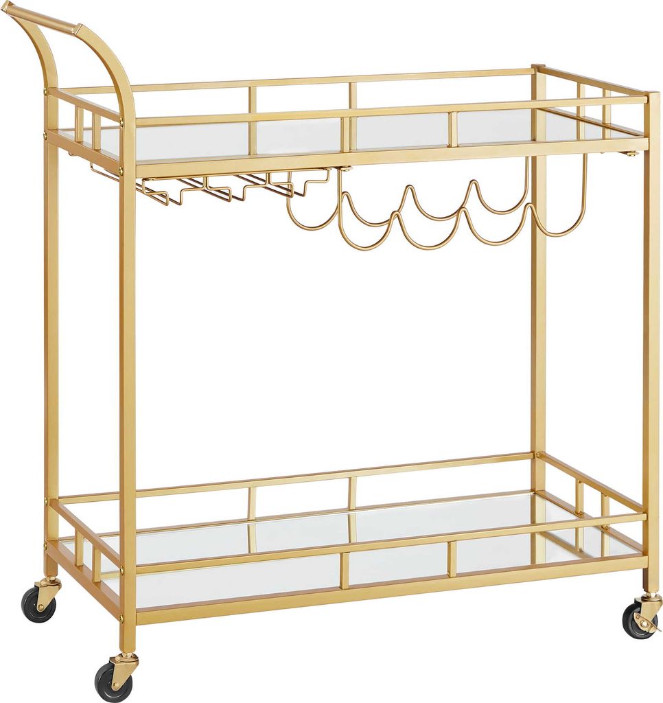 Chariot De Bar - Leobert - Doré - 86 X 38 X 90 Cm Image du produit 
