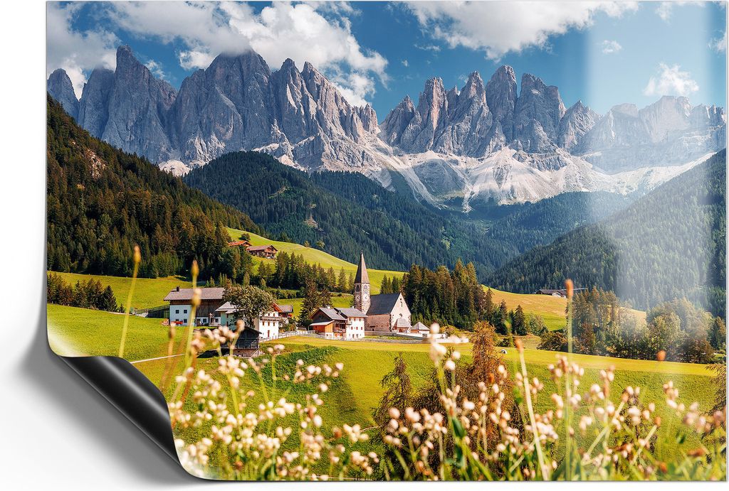 DEQORI Magnetmatte Universal 59x42 cm (A2) 'Charmantes Dolomitental' Magnetfolie Kalender Planer