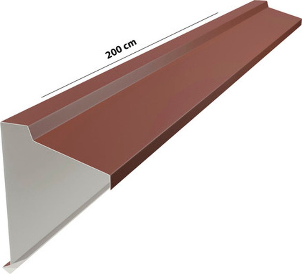 PRECIT Pultdachabdeckung für Click Stripes Trapez Oxidrot RAL 3009 2000 mm x 120 mm x 160 mm