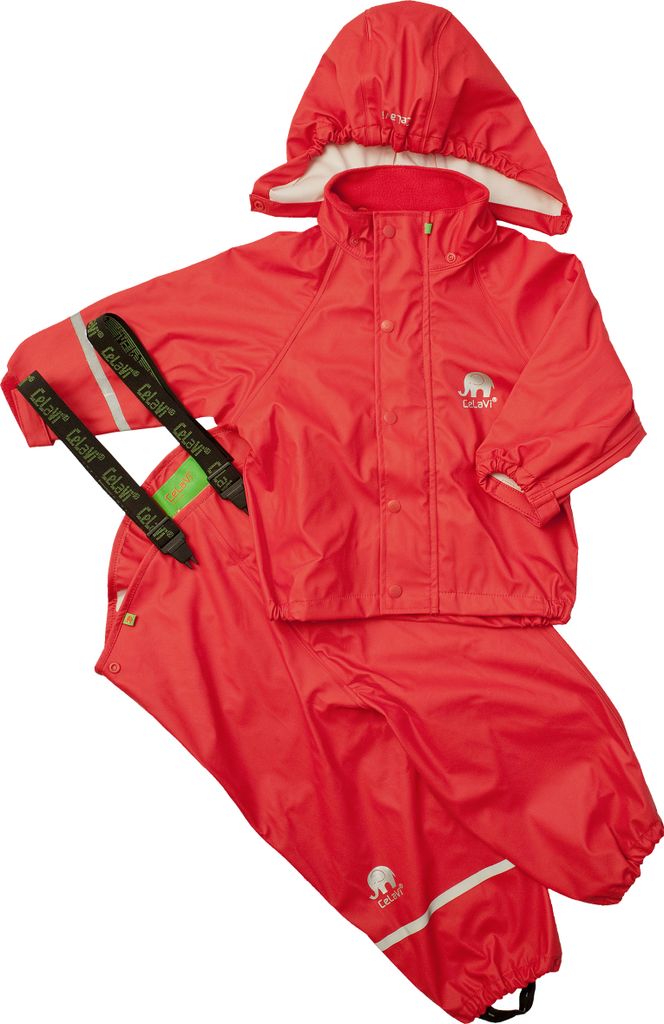CeLaVi Kinder Regenkombi (Jacke+Hose) rot