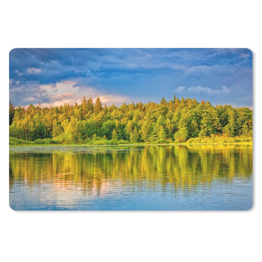 MuchoWow Mauspad Mousepad Wasser - Natur - Wald 27x18 cm - Mousepads - Maus Mat - Pad - Mausunterlage - Büroartikel - Desk Matten