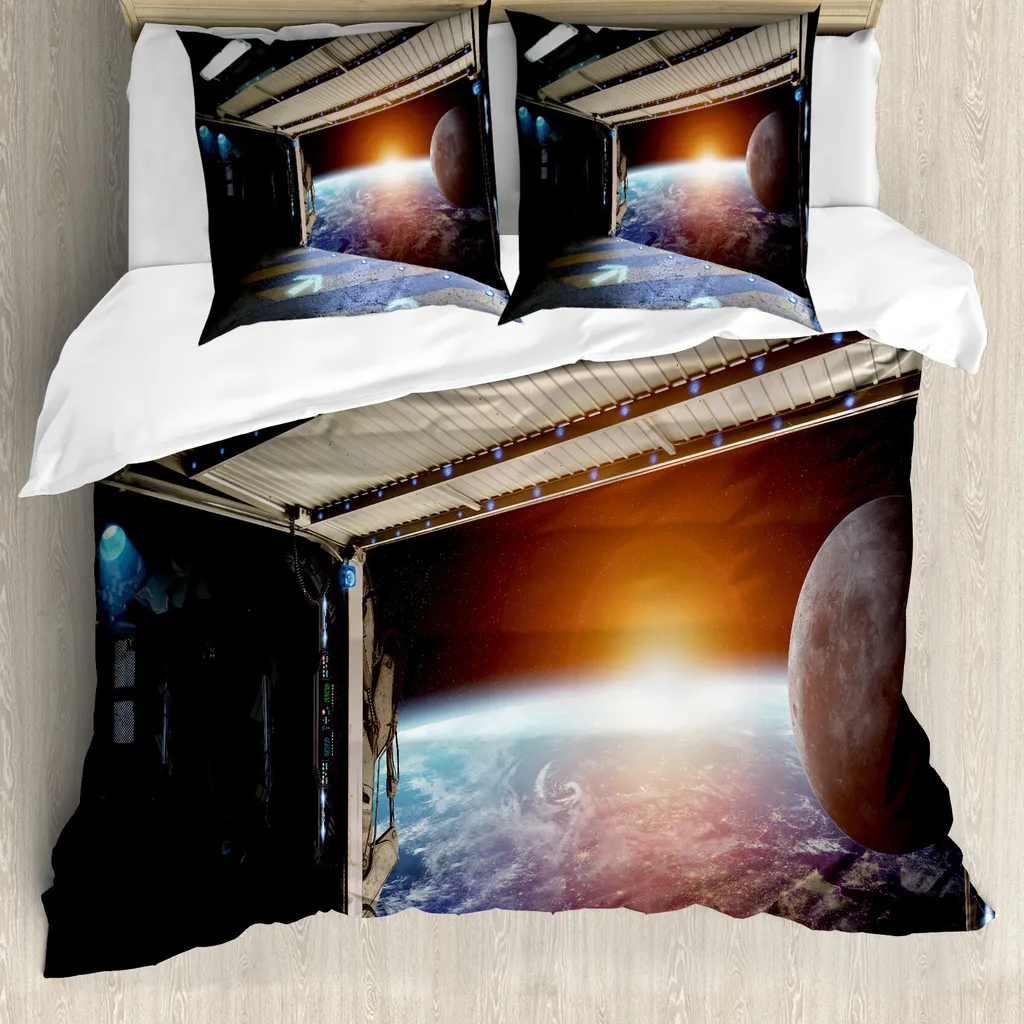 Set Copripiumino Antiacaro 200x200 Galaxy Space ABAKUHAUS