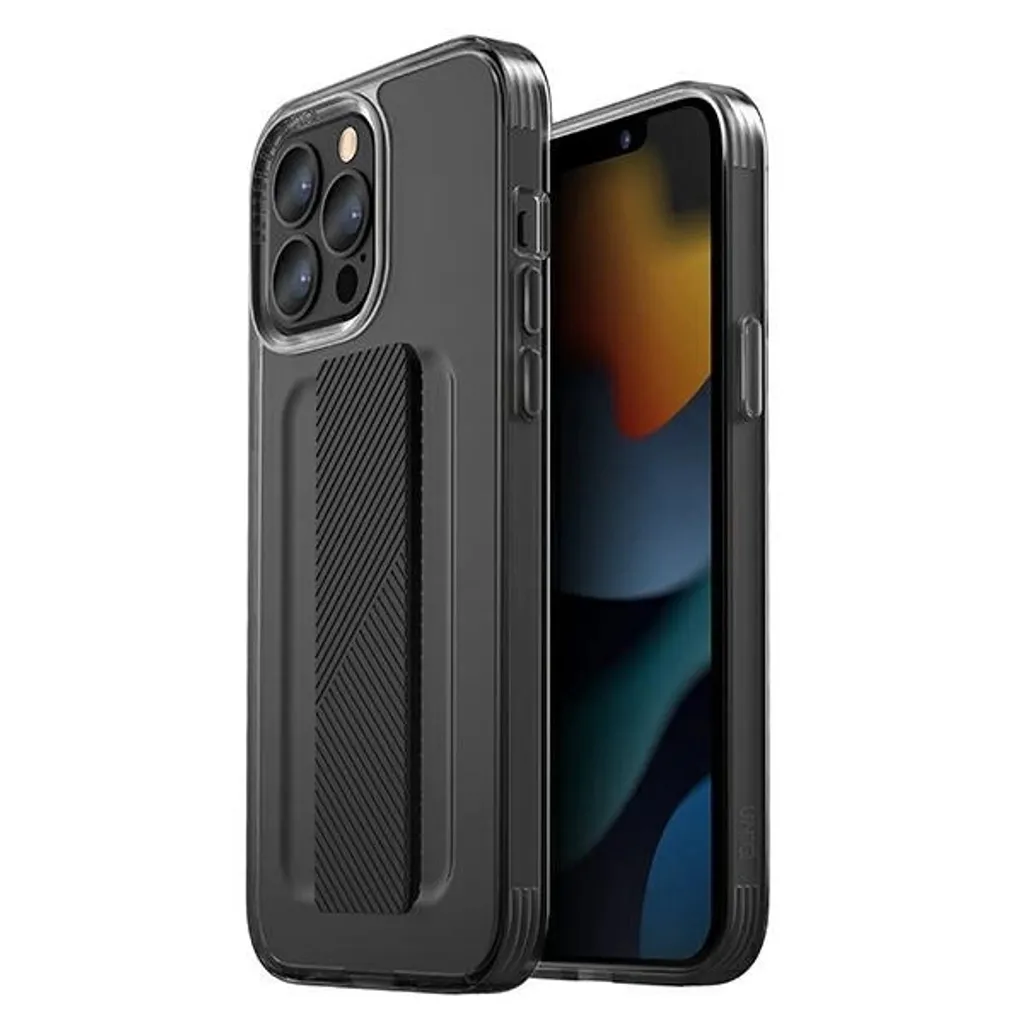 Cover iPhone 13 Pro Uniq Heldro Smoke - Grip Imbattibile e Design Pro