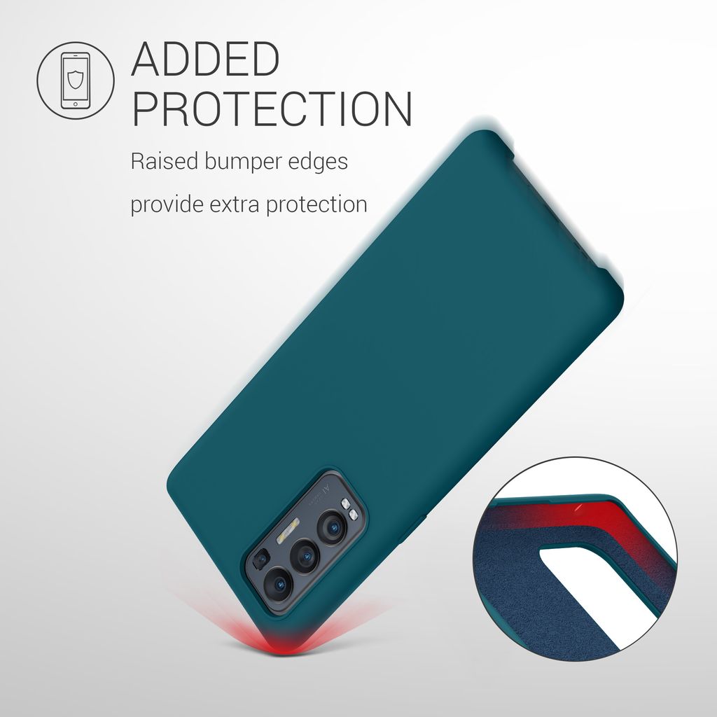 Kwmobile Silikon Hülle Für Oppo Find X2 Neo - Weiches TPU Case Mit Griff, Schützt & Ermöglicht Kabelloses Laden (schwarz)