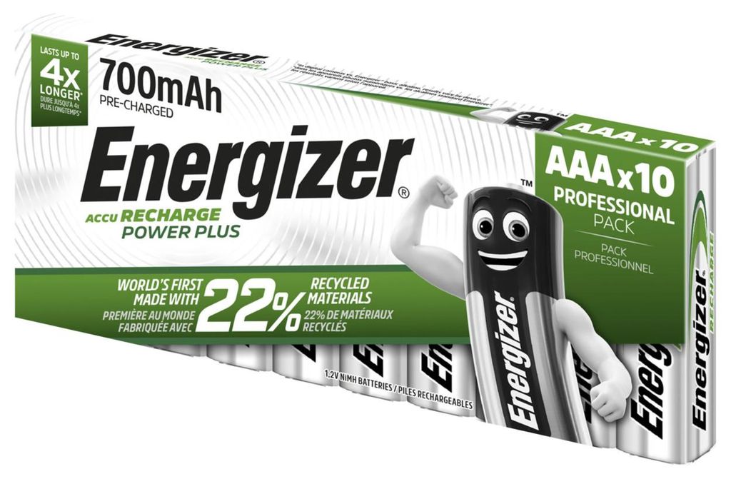 Energizer Power Plus HR03 700mAh Micro AAA Akku 10er Karton Image du produit 