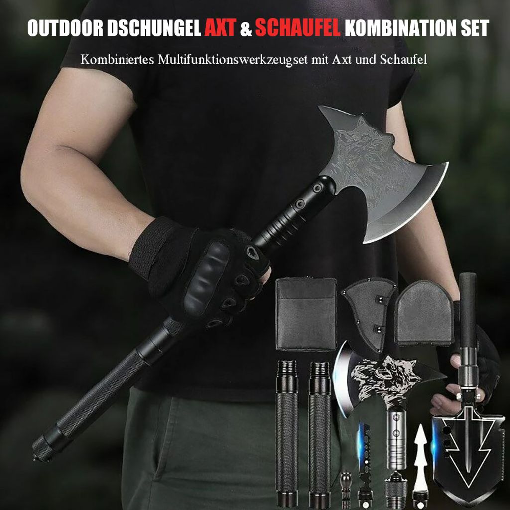 Außen Notfall Survival Gear Kit Tomahawk Axt Beil Überleben Outdoor Camping Tool 