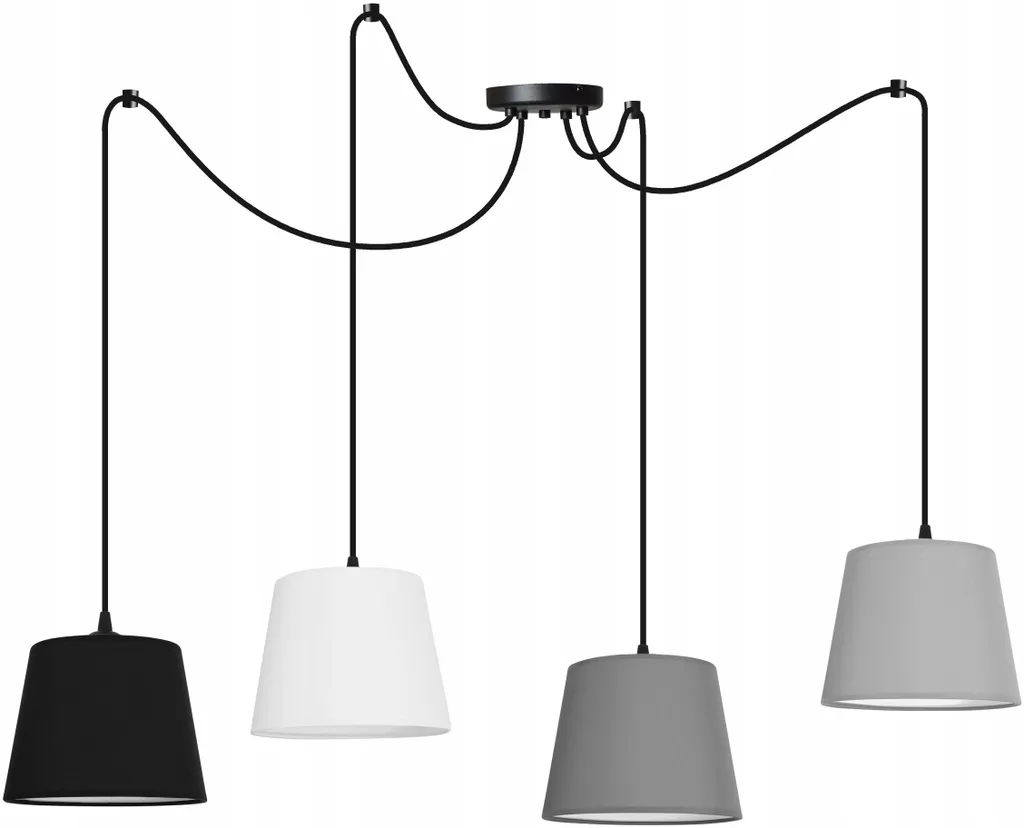Suspension Plafonnier Araignée Lustre Design Industriel avec 8 Bras Modulables