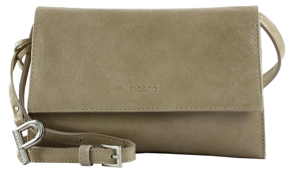 PICARD Leder Umhängetasche Clutch Auguri Shoulderbag With Flap Cream beige