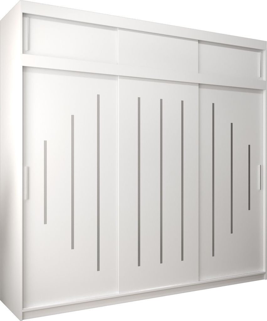 Kleiderschrank, Schiebetürenschrank Schlafzimmer, Schrank YORK 250 mit Aufsatz, Höhe 240 cm