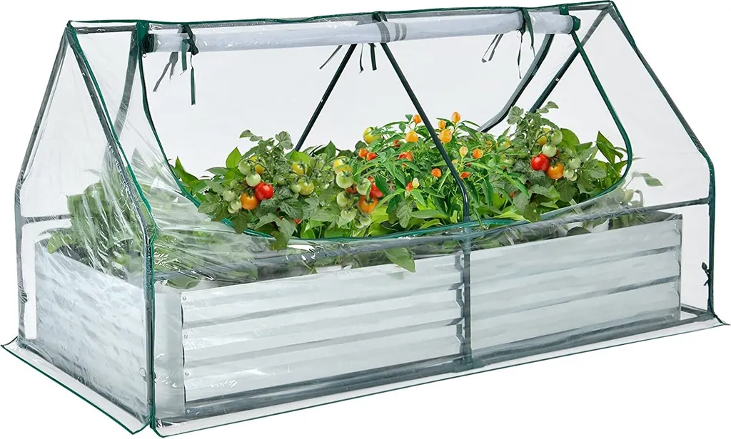 Carré Potager pour Balcon et Terrasse avec Serre de Protection Amovible